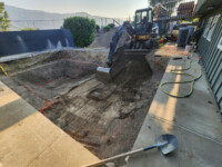 K.Wind Pools 1 excavating Lorrie and Deans pool