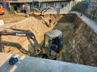 K.Wind Pools 2 excavators in Lorrie and Deans pool