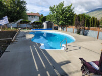 pool with solar panels